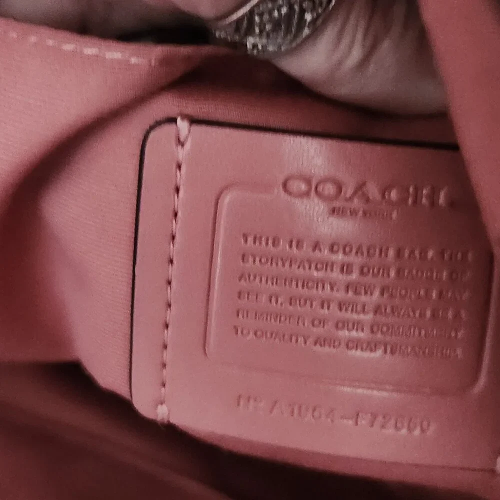 Like New Coach Elle Dusty Pink Leather Shoulder Bag Purse
